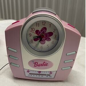 Vintage Barbie 2002 Alarm Clock by KidDesigns Floral Graphics
